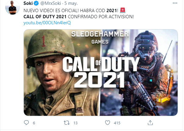 Когда выйдет новая call of duty 2021